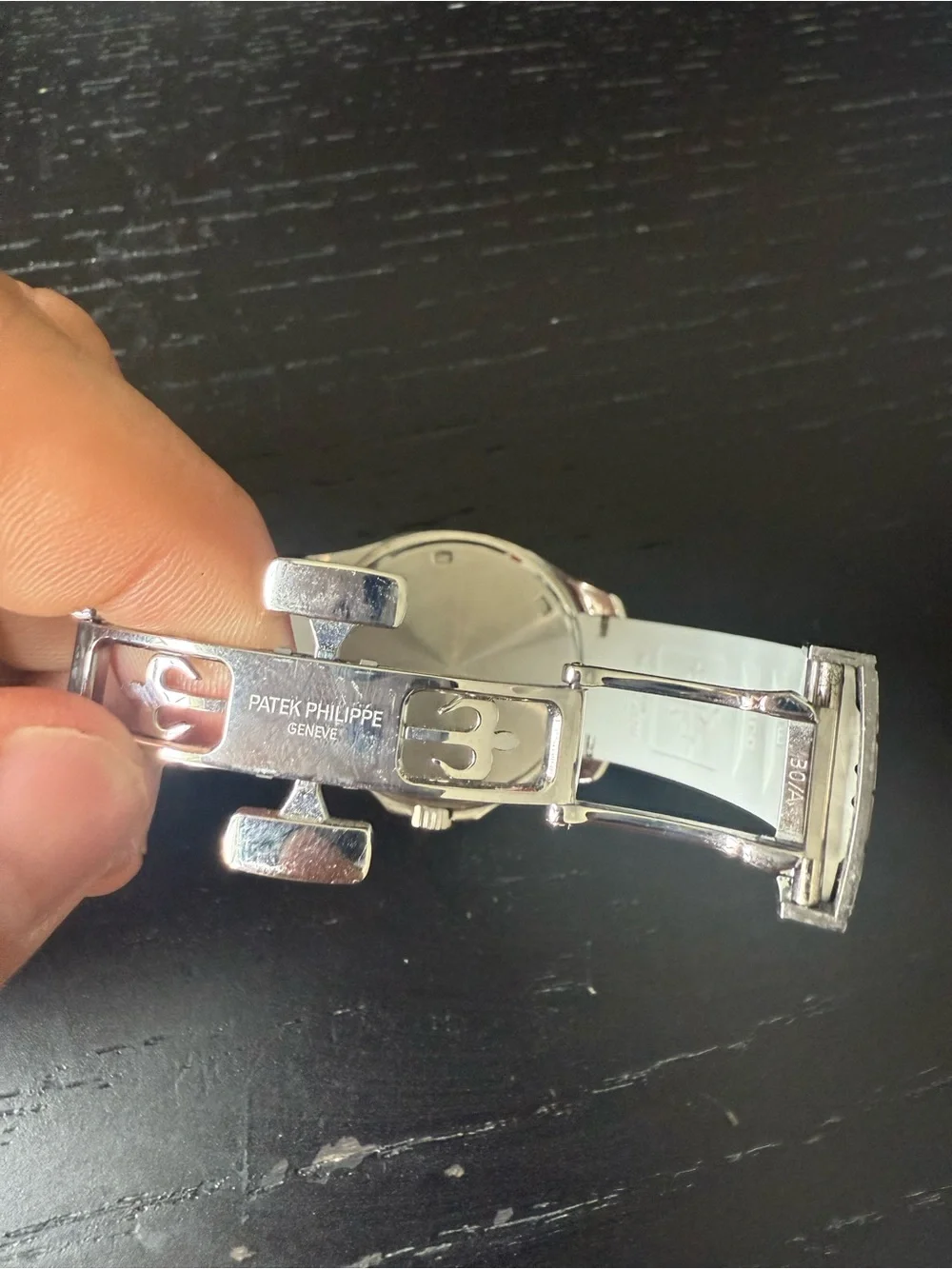 Patek Philippe White Dial and Strap Diamond Bezel Watch - Picture 3 of 5
